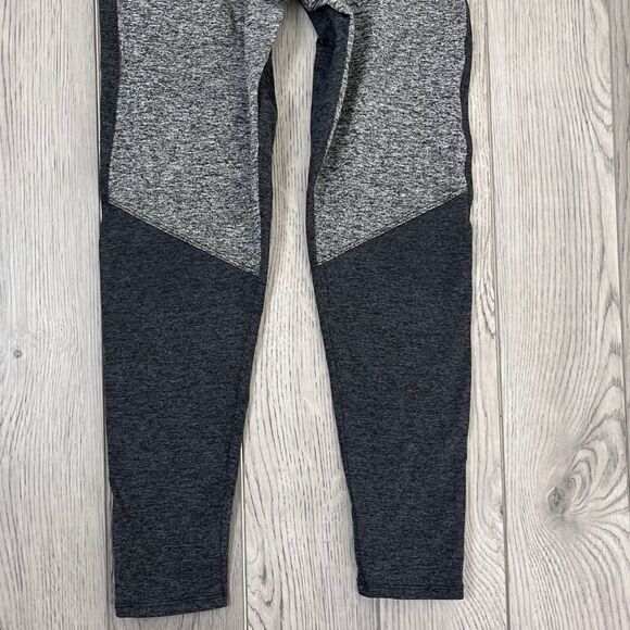 Onzie Women Size L Gray Colorblock High Rise Pullon Ankle Legging Activewear Gym - Picture 5 of 9